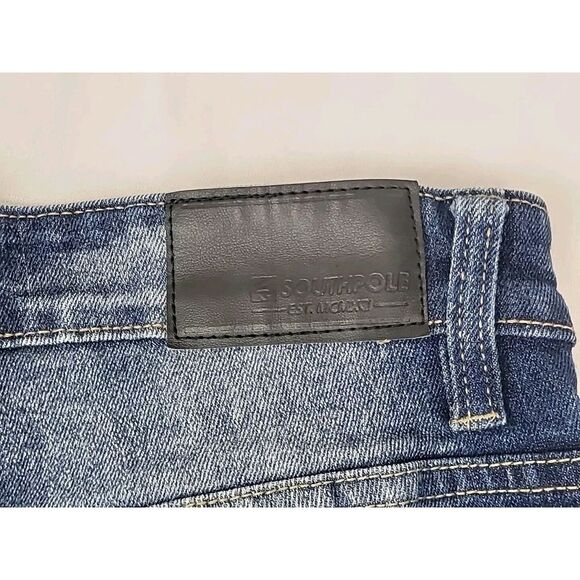 Vintage Southpole Bermuda Jean Shorts Men's 30x11 Y2K Jorts Acid Wash Preppy - Picture 8 of 12